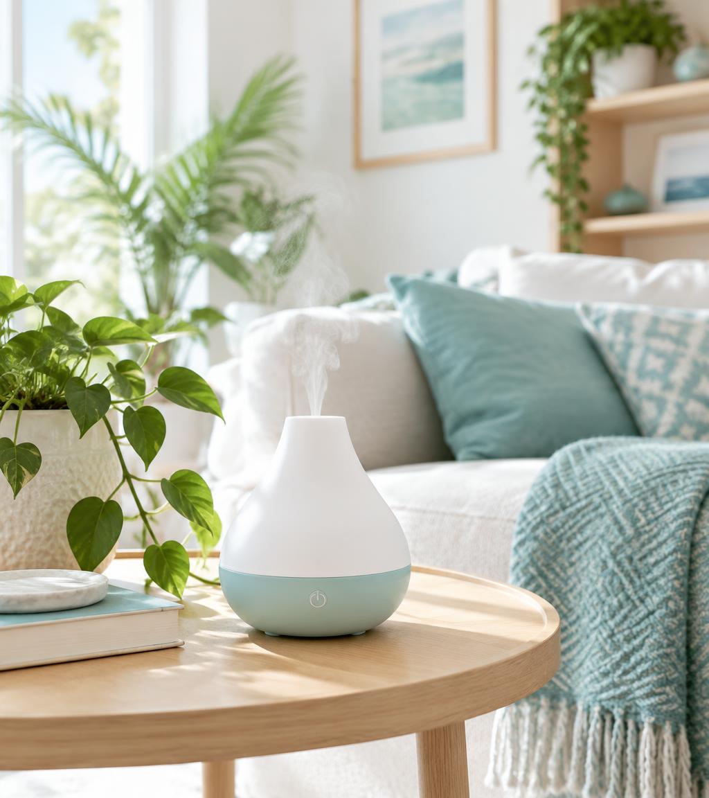 Air freshener in a bright living room